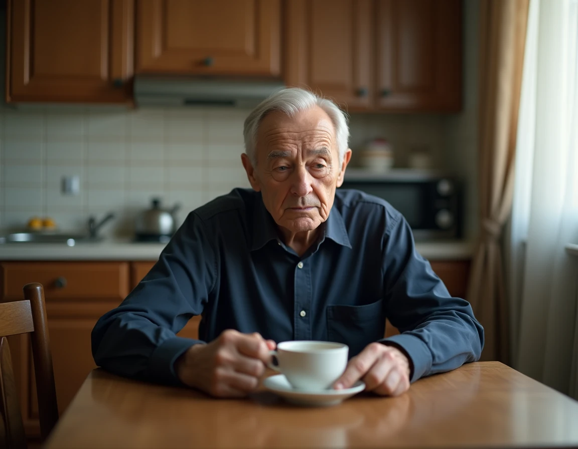 Homme âgé isolé à son domicile souffrant de symptômes physiques associés à la somatopathie